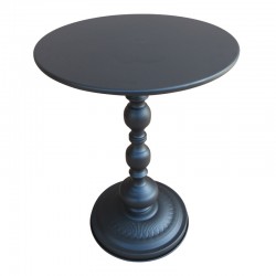 Anesor pakoworld metal side table in black shade D40x52cm