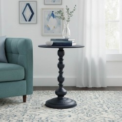 Anesor pakoworld metal side table in black shade D40x52cm