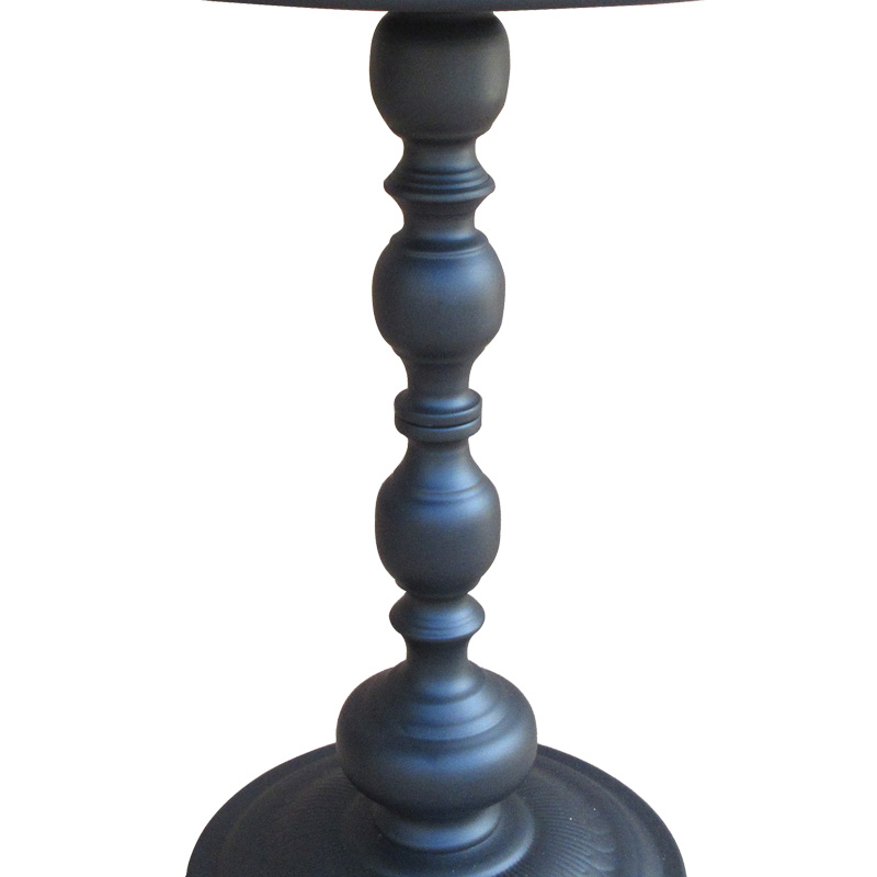 Anesor pakoworld metal side table in black shade D40x52cm