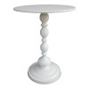 Anesor pakoworld metal side table in cream shade D40x52cm