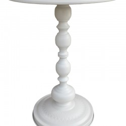 Anesor pakoworld metal side table in cream shade D40x52cm