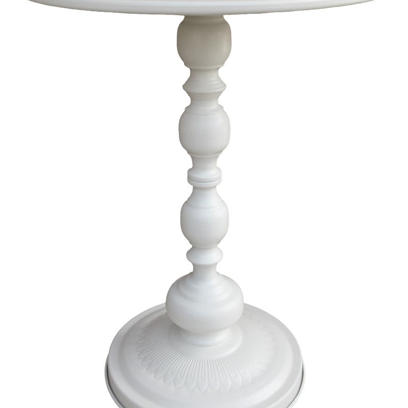 Anesor pakoworld metal side table in cream shade D40x52cm