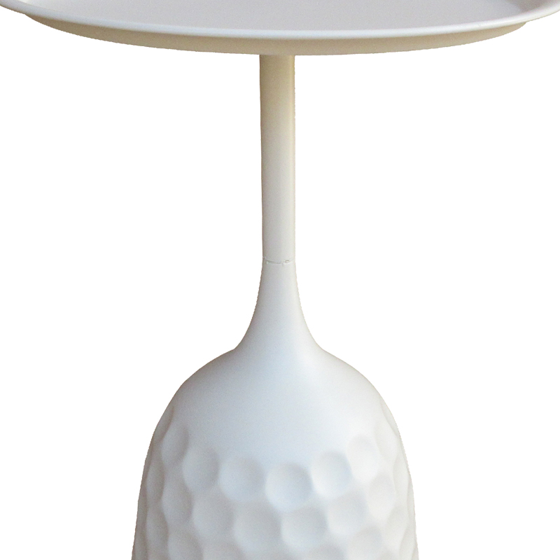 Βοηθητικό τραπέζι Waini pakoworld μέταλλο σε κρεμα απόχρωση Φ39x60εκ