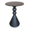 Side table Bilane pakoworld metal in black shade D39x60cm