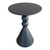 Side table Bilane pakoworld metal in black shade D39x60cm