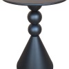 Side table Bilane pakoworld metal in black shade D39x60cm