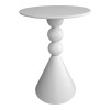 Side table Bilane pakoworld metal in cream  shade D39x60cm