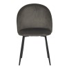 Chair Perch pakoworld velvet in anthracite with black metal legs 50x43x82cm