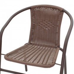 Obbi pakoworld armchair metal-pe in brown color 54x56x73cm Obbi pakoworld armchair metal-pe in brown color 54x56x73cm