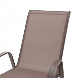 Garden chair Calan pakoworld metal dark brown-textilene brown