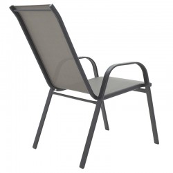 Garden chair Calan pakoworld metal grey-textlene grey