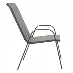 Garden chair Calan pakoworld metal grey-textlene grey