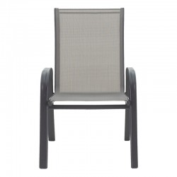 Garden chair Calan pakoworld metal grey-textlene grey