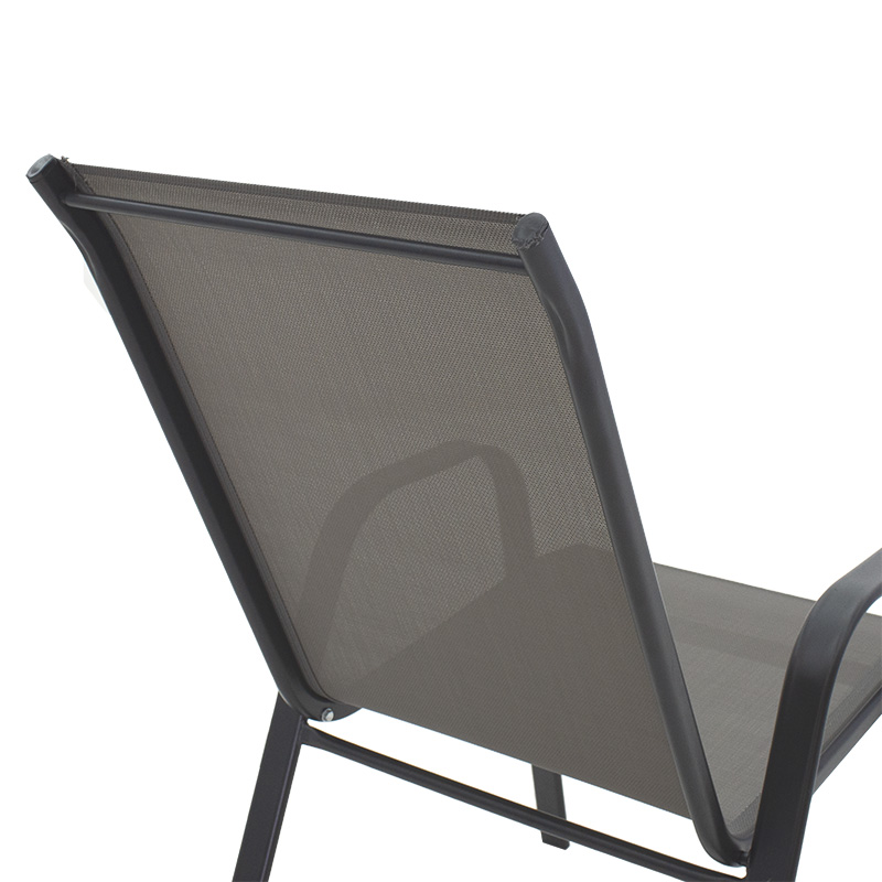 Garden chair Calan pakoworld metal grey-textlene grey