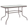 Valor pakoworld table metal brown-glass 110x60x70cm