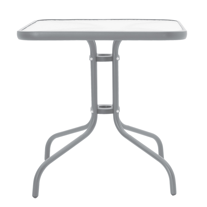 Dining set 3pcs Watson-Calan pakoworld metal black-textilene grey 80x80x70cm Dining set 3pcs Watson-Calan pakoworld metal black-textilene grey 80x80x70cm