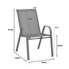 Armchair Calan pakoworld metal champagne 54x74x91cm