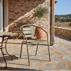 Chair Tade pakoworld metal in champagne color 54x62x74cm