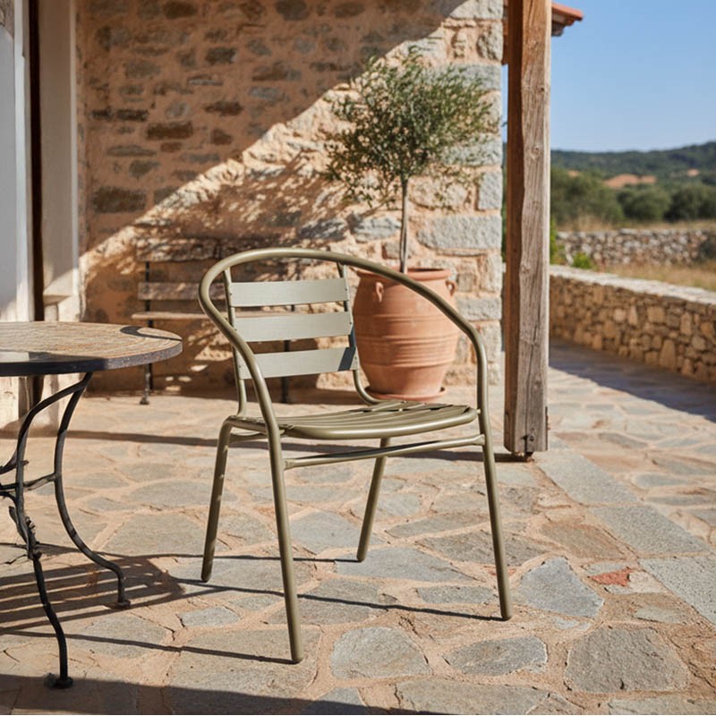 Chair Tade pakoworld metal in champagne color 54x62x74cm