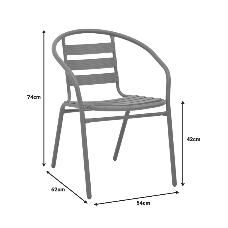 Chair Tade pakoworld metal in champagne color 54x62x74cm Chair Tade pakoworld metal in champagne color 54x62x74cm