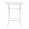 Τραπέζι Albero pakoworld πτυσσόμενο μέταλλο σε λευκή απόχρωση Φ60x70εκ