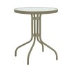 Watson-Lindaria pakoworld dining table set of 3 pieces champagne-glass metal D60x70cm