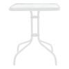 Watson-Sussie dining table pakoworld white metal-glass 70x70x70cm