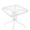 Watson-Sussie dining table pakoworld white metal-glass 70x70x70cm