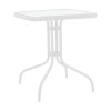 Watson-Calan dining table pakoworld white metal-glass 70x70x70cm