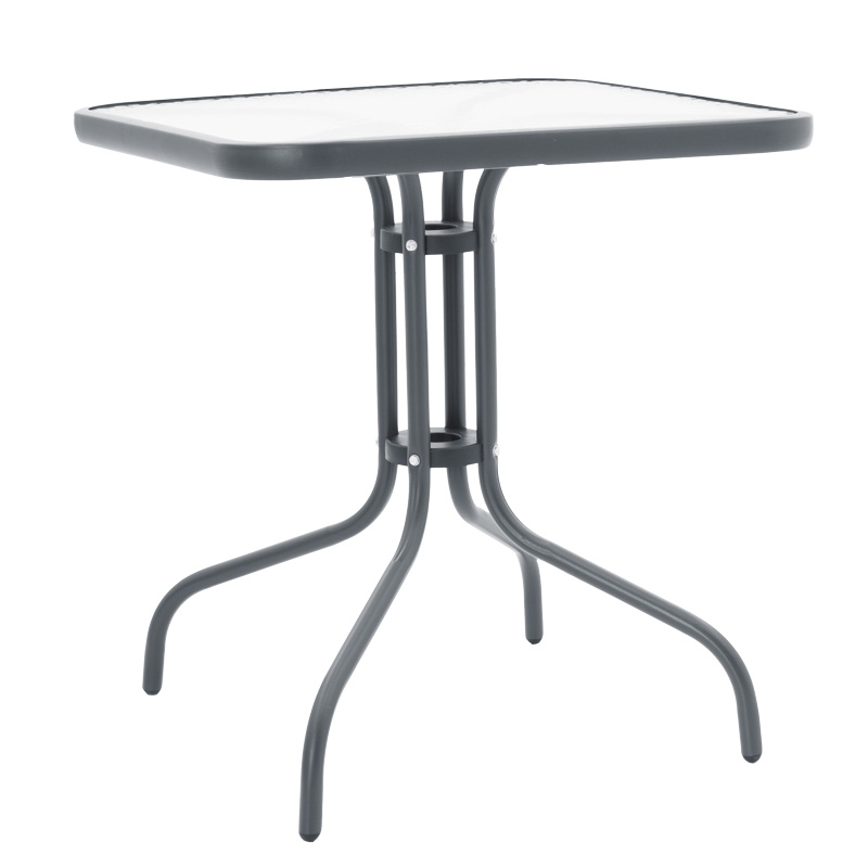 Watson-Tade pakoworld dining table anthracite metal-glass 70x70x70cm Watson-Tade pakoworld dining table anthracite metal-glass 70x70x70cm