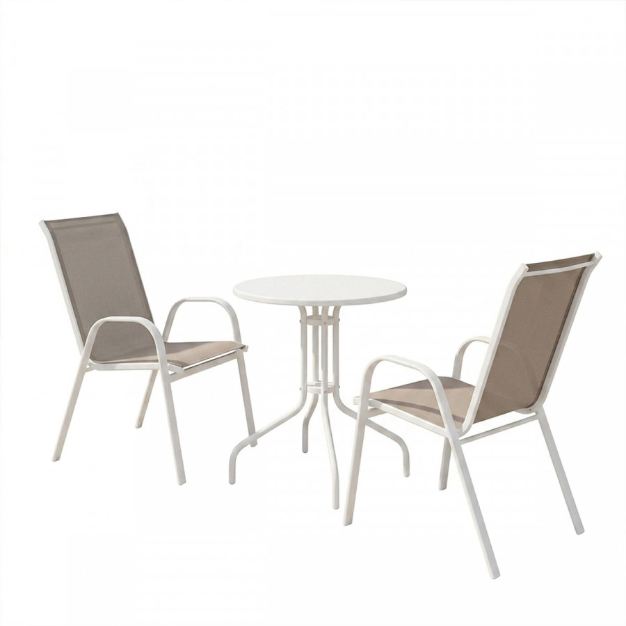 Vergo-Calan pakoworld dining table white metal Φ60x70cm