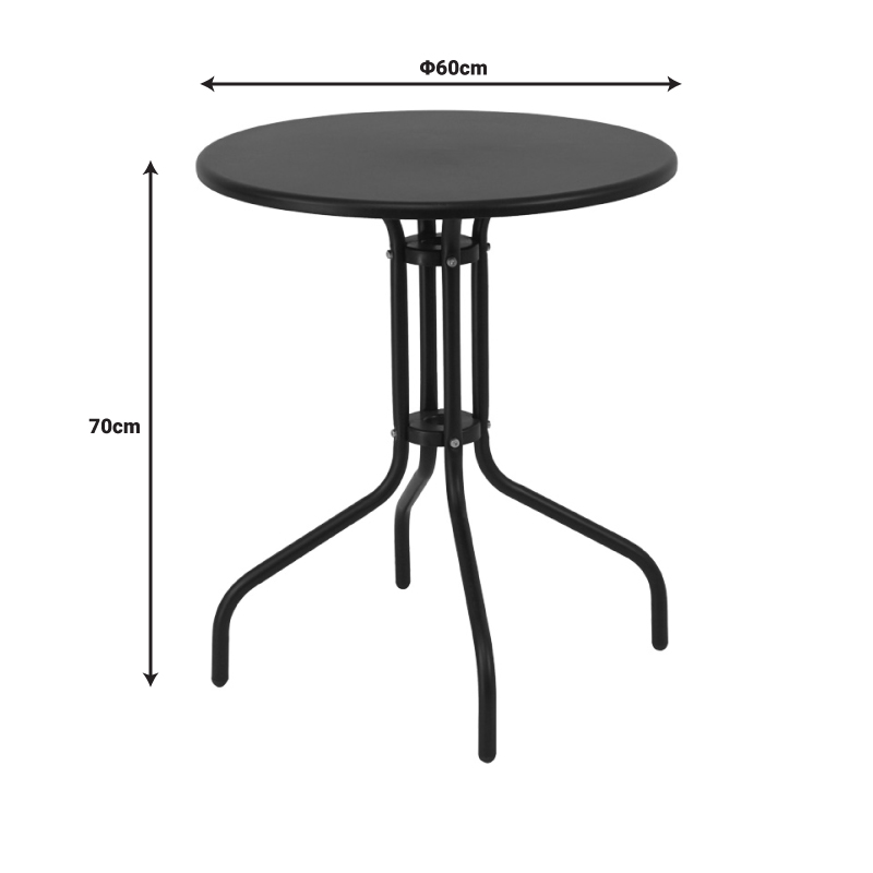 Vergo-Calan pakoworld dining table white metal Φ60x70cm