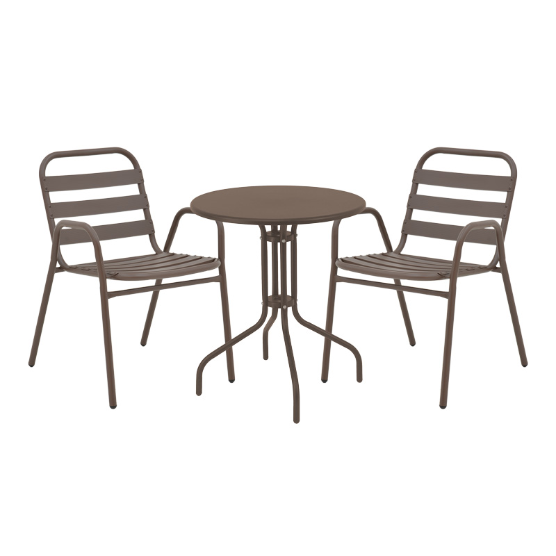 Vergo-Sussie pakoworld dining table brown metal Φ60x70cm Vergo-Sussie pakoworld dining table brown metal Φ60x70cm