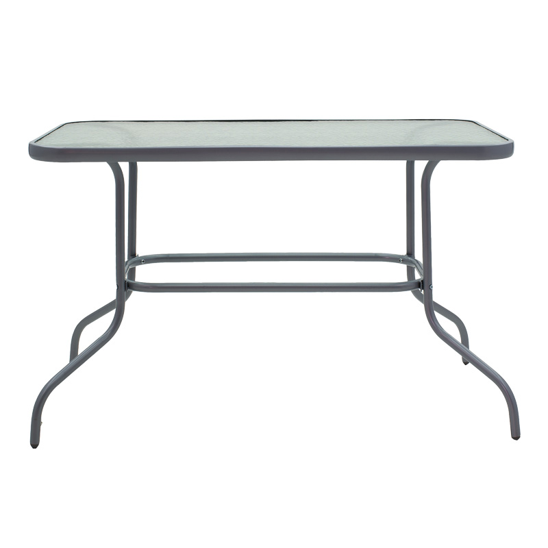 Dining table Valor-Tade pakoworld set of 5 pieces anthracite metal-glass 110x60x70cm Dining table Valor-Tade pakoworld set of 5 pieces anthracite metal-glass 110x60x70cm
