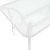 Dining table Calan-Ensure pakoworld 5pcs metal-glass in white color 120x70x70cm