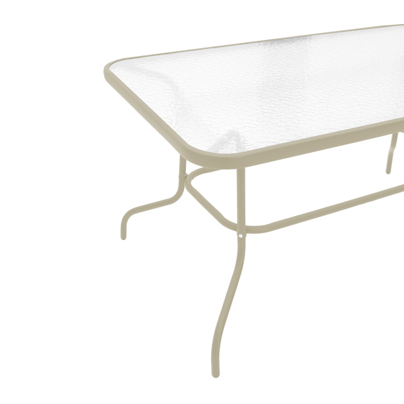 Valor-Lindaria pakoworld dining set 5pcs metal in champagne and pe rattan in natural shade 110x60x70cm