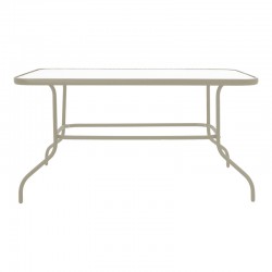 Dining table Valor-Sussie pakoworld set of 5 pieces metal in champagne natural shade 110x60x70cm Dining table Valor-Sussie pakoworld set of 5 pieces metal in champagne natural shade 110x60x70cm