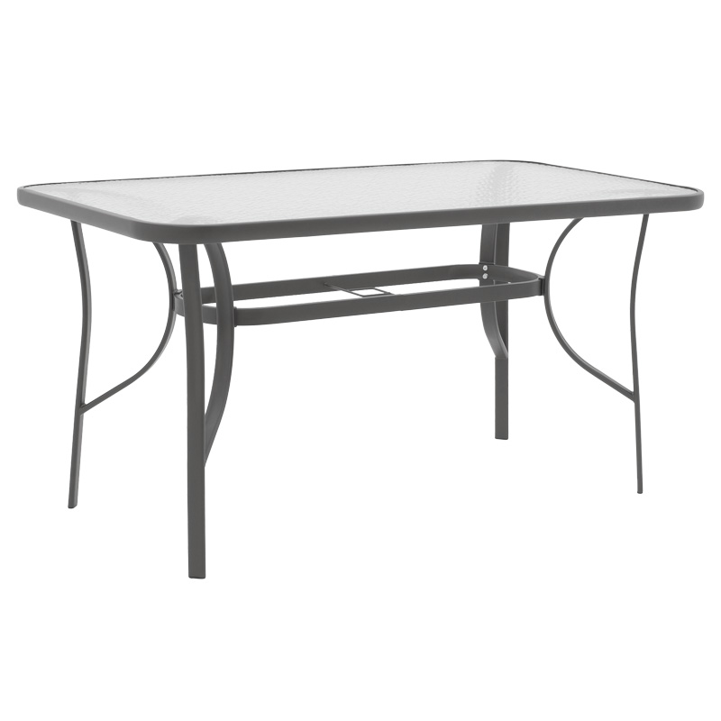 Dining table Ensure-Lindaria pakoworld set of 5 pieces metal in anthracite and pe rattan in natural shade 120x70x70cm Dining table Ensure-Lindaria pakoworld set of 5 pieces metal in anthracite and pe rattan in natural shade 120x70x70cm
