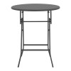 Albero-Tade pakoworld folding metal dining table in anthracite shade D60x70cm