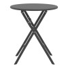 Albero-Tade pakoworld folding metal dining table in anthracite shade D60x70cm