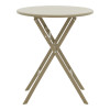 Albero-Tade pakoworld metal dining table in champagne shade D60x70cm