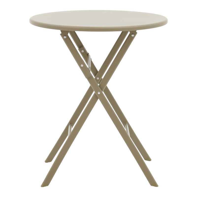 Albero-Lindaria pakoworld metal dining table in champagne shade D60x70cm