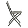Καρέκλα Jeve pakoworld πτυσσόμενη μέταλλο-textilene σε ανθρακί απόχρωση 46x51x81εκ