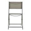 Καρέκλα Jeve pakoworld πτυσσόμενη μέταλλο-textilene σε ανθρακί απόχρωση 46x51x81εκ