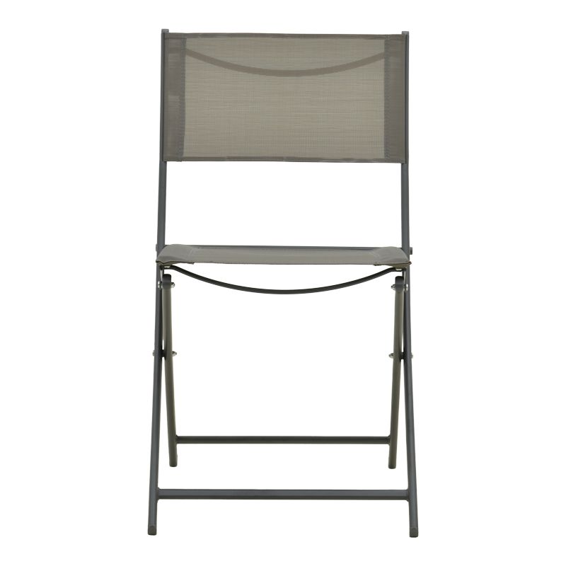 Καρέκλα Jeve pakoworld πτυσσόμενη μέταλλο-textilene σε ανθρακί απόχρωση 46x51x81εκ