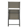 Foldable chair Jeve pakoworld anthracite metal with champagne textilene 46x51x81cm