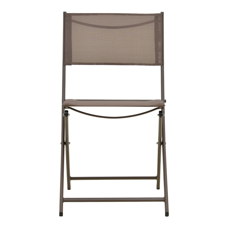 Καρέκλα Jeve pakoworld πτυσσόμενη σαμπανιζέ μέταλλο και textilene 46x51x81εκ