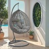 Zafer pakoworld swing hanging metal-pp- pillow in grey color 106x103x200cm