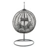 Zafer pakoworld swing hanging metal-pp- pillow in grey color 106x103x200cm