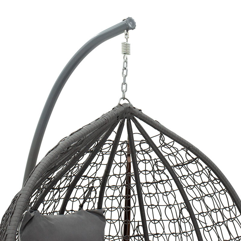 Zafer pakoworld swing hanging metal-pp- pillow in grey color 106x103x200cm Zafer pakoworld swing hanging metal-pp- pillow in grey color 106x103x200cm